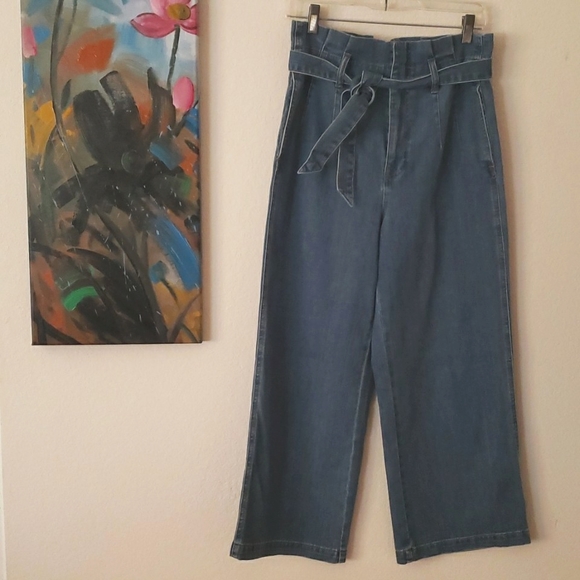 Madewell Paperbag High Rise Wide Leg Jeans Size 28 - Picture 2 of 16